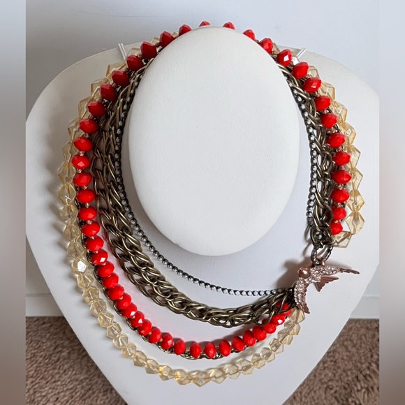 FOSSIL | Antique Style NECKLACE with BIRD! - Picture 6 of 14